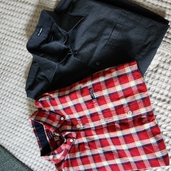 Mens Bundle Button Ups VanHeusen Champs size Large - Picture 1 of 6